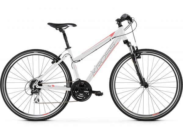 Rower Kross Evado 3.0 biało-koralowy