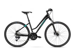 Kross rower Evado 5.0 damski czarno-turkusowy 2022
